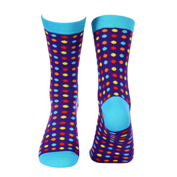 Small Polka Dots Crew Socks - Violet - Tale Of Socks