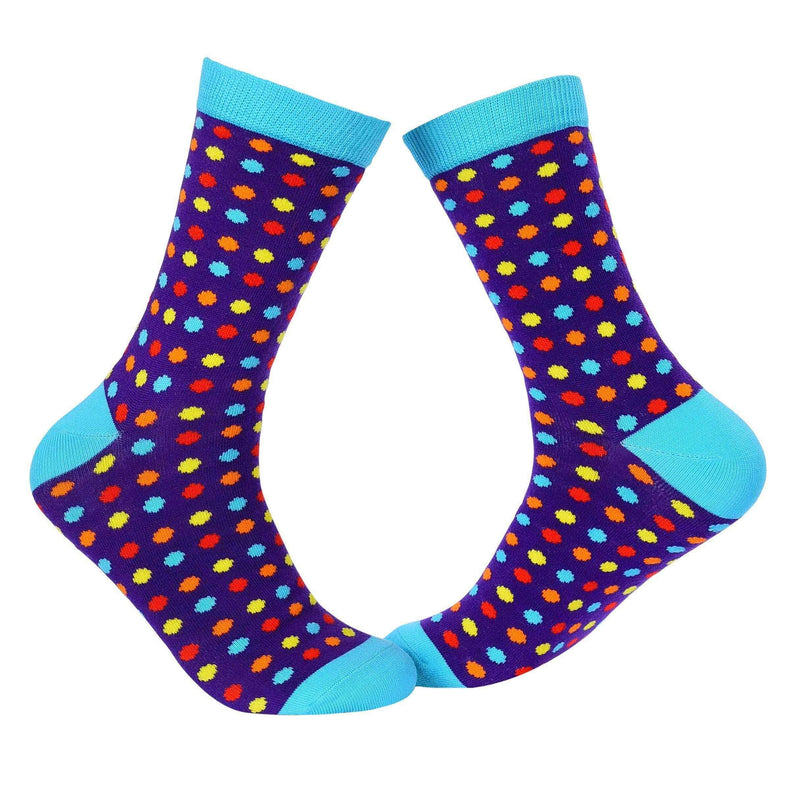 Small Polka Dots Crew Socks - Violet - Tale Of Socks