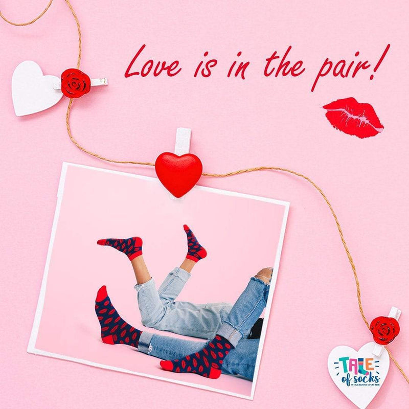 Special Edition Crew Socks - Kisses - Tale Of Socks