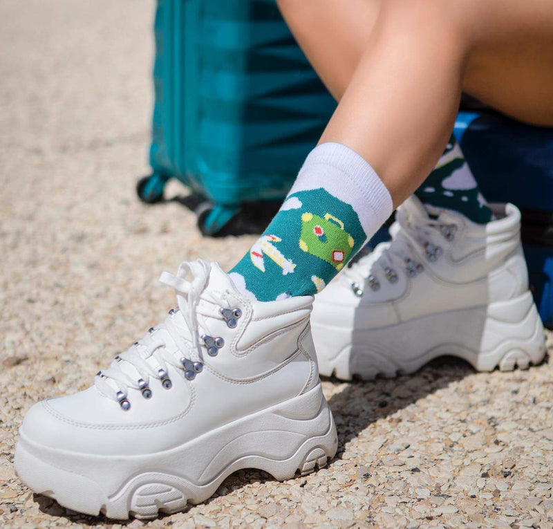 Travel Crew Socks - Flight - Tale Of Socks