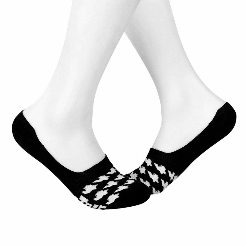 Dogtooth Invisible/Secret Socks - Black & White - Tale Of Socks