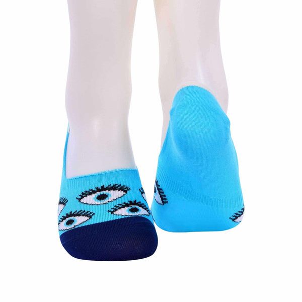 Evil Eyes Invisible/Secret Socks - Light Blue - Tale Of Socks