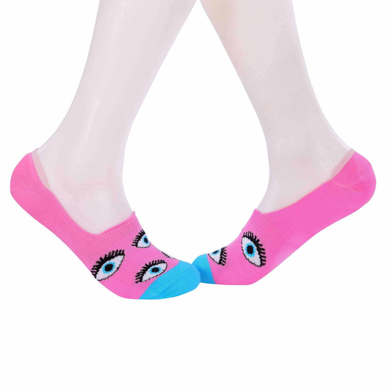 Evil Eyes Invisible/Secret Socks - Pink - Tale Of Socks