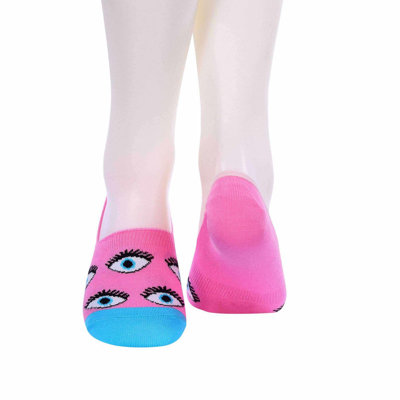 Evil Eyes Invisible/Secret Socks - Pink - Tale Of Socks