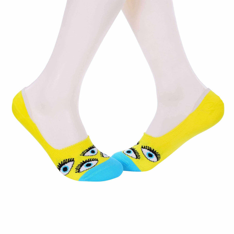 Evil Eyes Invisible/Secret Socks - Yellow - Tale Of Socks