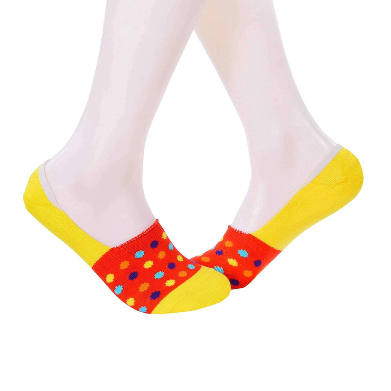 Small Polka Dots Invisible/Secret Socks - Red - Tale Of Socks