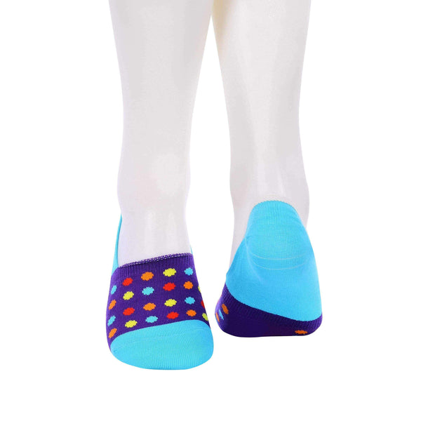 Small Polka Dots Invisible/Secret Socks - Violet - Tale Of Socks