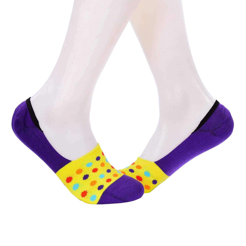 Small Polka Dots Invisible/Secret Socks - Yellow - Tale Of Socks