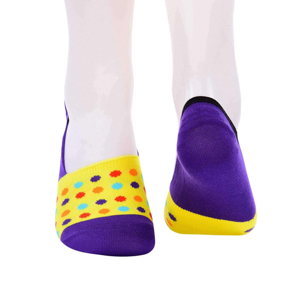 Small Polka Dots Invisible/Secret Socks - Yellow - Tale Of Socks