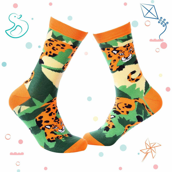 Kids Collection - Jungle Crew Socks - Leopard - Tale Of Socks