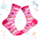 Kids Collection - Unicorn Crew Socks - Pink - Tale Of Socks