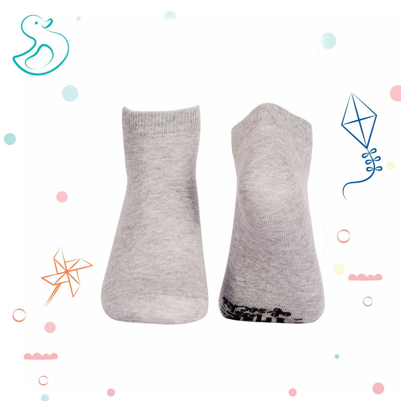 Kids - Pack of 3 Ankle Socks (Black/Grey/Navy) - Tale Of Socks