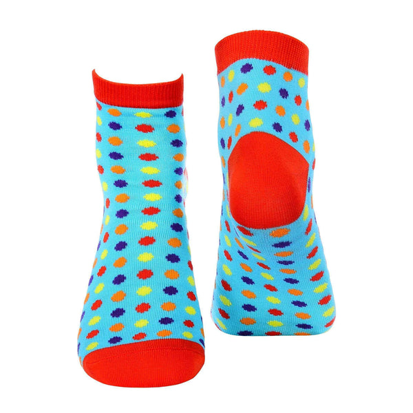 Small Polka Dots Quarter Socks - Light Blue - Tale Of Socks