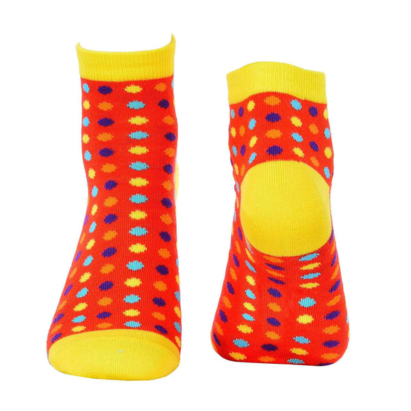 Small Polka Dots Quarter Socks - Red - Tale Of Socks
