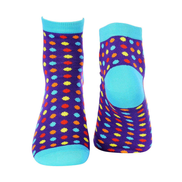 Small Polka Dots Quarter Socks - Violet - Tale Of Socks