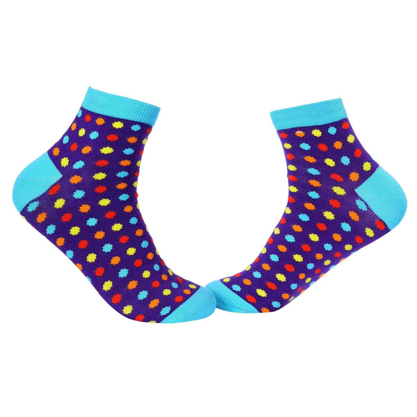 Small Polka Dots Quarter Socks - Violet - Tale Of Socks