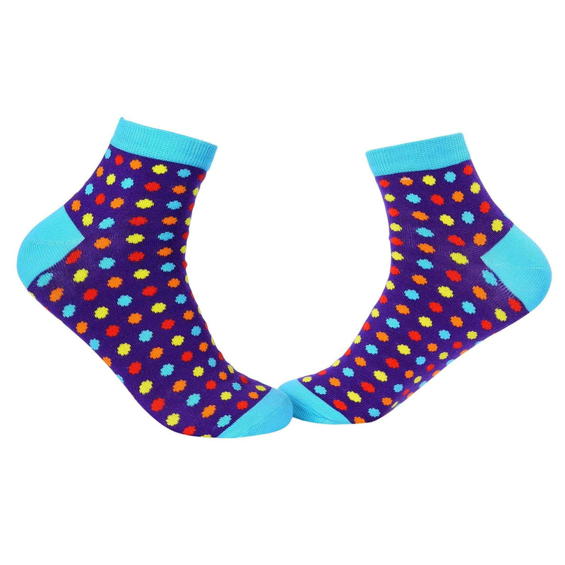 Small Polka Dots Quarter Socks - Violet - Tale Of Socks