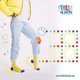 Small Polka Dots Quarter Socks - Yellow - Tale Of Socks