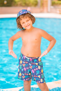 Tropical Island - Swimwear For Boys With Bucket Hat - Tale Of Socks